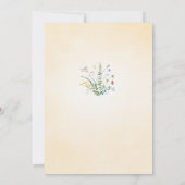 ワイルドフラワーベビーガール1stファーストワンサマー誕生日 招待状 (裏面)