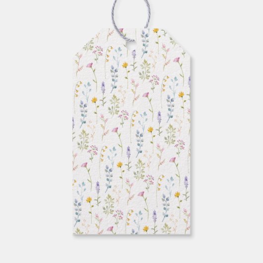 ワイルドフラワーベビーシャワーありがとうギフトラベル ギフトタグ (裏面)