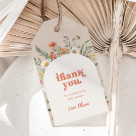 ワイルドフラワーベビーシャワーありがとうラベル ギフトタグ