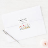 ワイルドフラワーベビーシャワーありがとう スクエアシール (封筒)