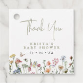 ワイルドフラワーベビーシャワーありがとう フェイバータグ (正面)