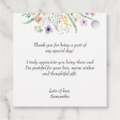 ワイルドフラワーベビーシャワーありがとう フェイバータグ (裏面)