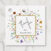 ワイルドフラワーベビーシャワーありがとう フェイバータグ (正面)