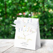 ワイルドフラワーベビーシャワーありがとう フェイバーボックス