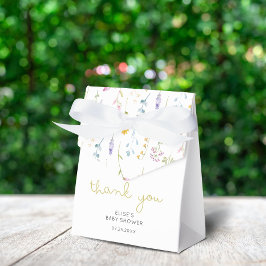 ワイルドフラワーベビーシャワーありがとう フェイバーボックス