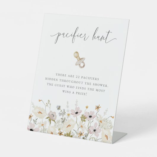 ワイルドフラワーベビーシャワーおしゃぶり狩り 台座サイン (正面)