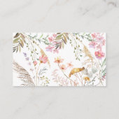 ワイルドフラワーベビーシャワーおむつラッフルインサート エンクロージャーカード (裏面)