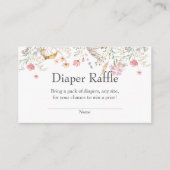 ワイルドフラワーベビーシャワーおむつラッフルインサート エンクロージャーカード (正面)