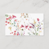 ワイルドフラワーベビーシャワーおむつラッフルインサート エンクロージャーカード (裏面)