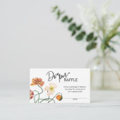 ワイルドフラワーベビーシャワーおむつラッフルエンクロージャー エンクロージャーカード (スタンド正面)