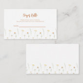 ワイルドフラワーベビーシャワーおむつラッフルカード エンクロージャーカード (正面/裏面)