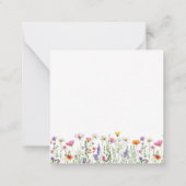 ワイルドフラワーベビーシャワーおむつラッフルカード ノートカード (裏面)
