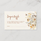 ワイルドフラワーベビーシャワーおむつラッフル エンクロージャーカード (正面)