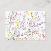 ワイルドフラワーベビーシャワーおむつラッフル エンクロージャーカード (裏面)