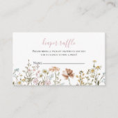 ワイルドフラワーベビーシャワーおむつラッフル エンクロージャーカード (正面)