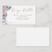 ワイルドフラワーベビーシャワーおむつラッフル エンクロージャーカード (正面/裏面)