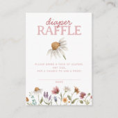 ワイルドフラワーベビーシャワーおむつラッフル エンクロージャーカード (正面)