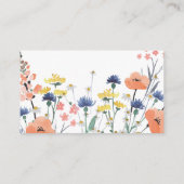 ワイルドフラワーベビーシャワーおむつラッフル エンクロージャーカード (裏面)