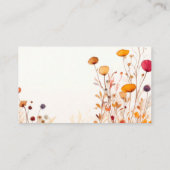 ワイルドフラワーベビーシャワーおむつラッフル エンクロージャーカード (裏面)