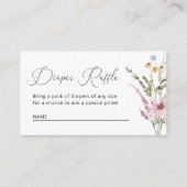 ワイルドフラワーベビーシャワーおむつラッフル エンクロージャーカード (正面)