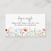 ワイルドフラワーベビーシャワーおむつラッフル エンクロージャーカード (正面)