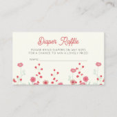 ワイルドフラワーベビーシャワーおむつラッフル エンクロージャーカード (正面)