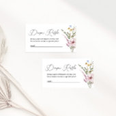 ワイルドフラワーベビーシャワーおむつラッフル エンクロージャーカード