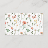 ワイルドフラワーベビーシャワーおむつラッフル エンクロージャーカード (裏面)