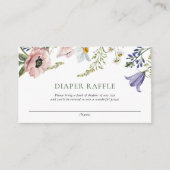 ワイルドフラワーベビーシャワーおむつラッフル エンクロージャーカード (正面)
