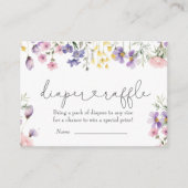 ワイルドフラワーベビーシャワーおむつラッフル エンクロージャーカード (正面)