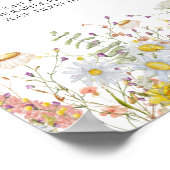 ワイルドフラワーベビーシャワーおむつラッフル ポスター (角)