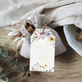 ワイルドフラワーベビーシャワーお願いギフトラベル ギフトタグ