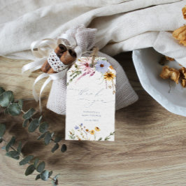 ワイルドフラワーベビーシャワーお願いギフトラベル ギフトタグ