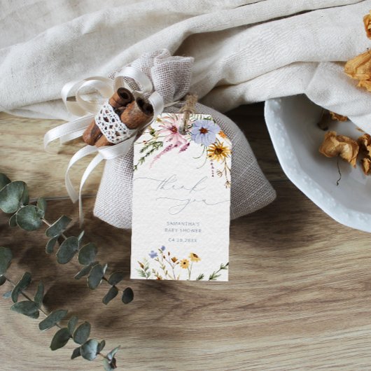 ワイルドフラワーベビーシャワーお願いギフトラベル ギフトタグ