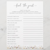 ワイルドフラワーベビーシャワーがゲストゲームを見つける (正面)