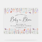 ワイルドフラワーベビーシャワーへようこそ アクリルサイン (正面)