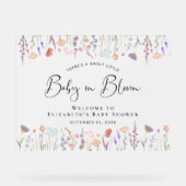 ワイルドフラワーベビーシャワーへようこそ アクリルサイン (正面)