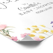 ワイルドフラワーベビーシャワーへようこそ ポスター (角)