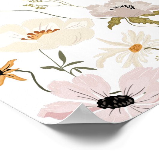 ワイルドフラワーベビーシャワーへようこそ ポスター (角)