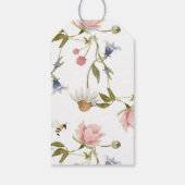 ワイルドフラワーベビーシャワーまたは誕生日サンキューサンキューラベル ギフトタグ (裏面)