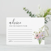 ワイルドフラワーベビーシャワーアドバイスカード 招待状 (スタンド正面)