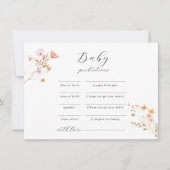 ワイルドフラワーベビーシャワーアドバイスゲーム シーズンカード (正面)