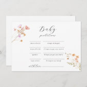 ワイルドフラワーベビーシャワーアドバイスゲーム シーズンカード (正面/裏面)