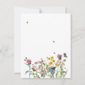 ワイルドフラワーベビーシャワーアドバイス新しい親 ノートカード (裏面)