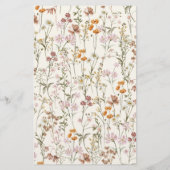 ワイルドフラワーベビーシャワーアドバイス親がカードになる (裏面)