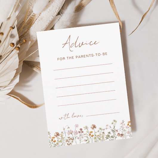 ワイルドフラワーベビーシャワーアドバイス親がカードになる 招待状