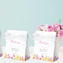 ワイルドフラワーベビーシャワーカスタムフローラお願いボックス