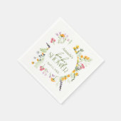 ワイルドフラワーベビーシャワーカスタム スタンダードカクテルナプキン (角)