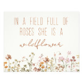 ワイルドフラワーベビーシャワーガールズフローラ フォトプリント            (正面)