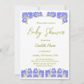 ワイルドフラワーベビーシャワーガールパーティー 招待状 (正面)